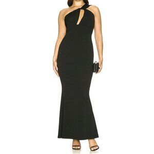 Katie May Black Edgy Cut Out Maxi Dress Size XL NWT